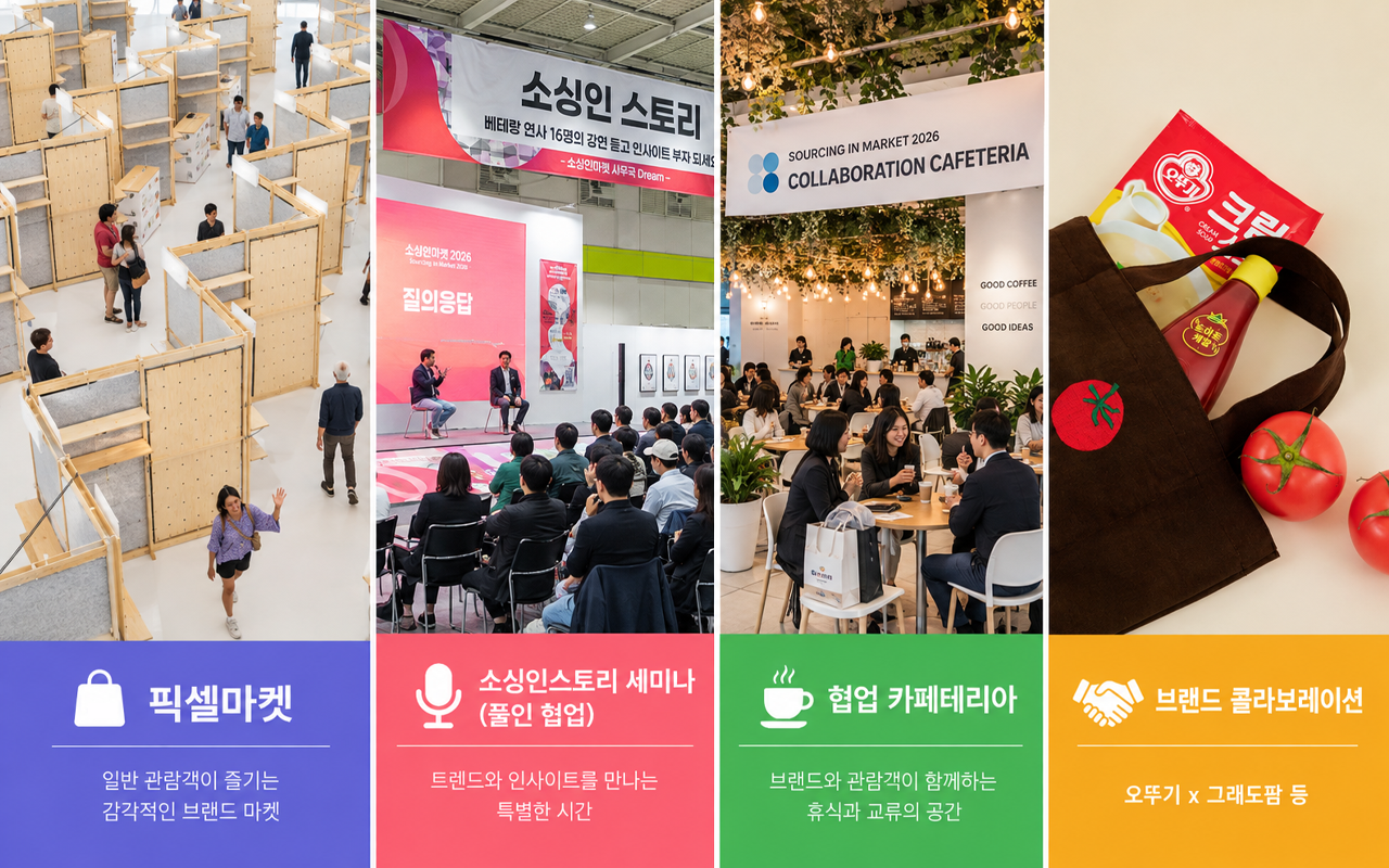 소싱인마켓 2026 픽셀마켓 소싱인스토리 카페테리아 B2C 프로그램